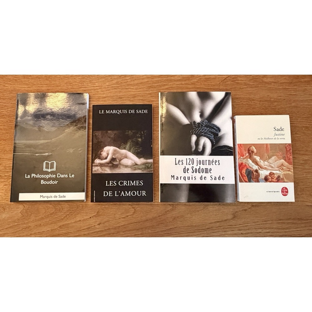 Four French-Language Books by The Marquis‎ De Sade